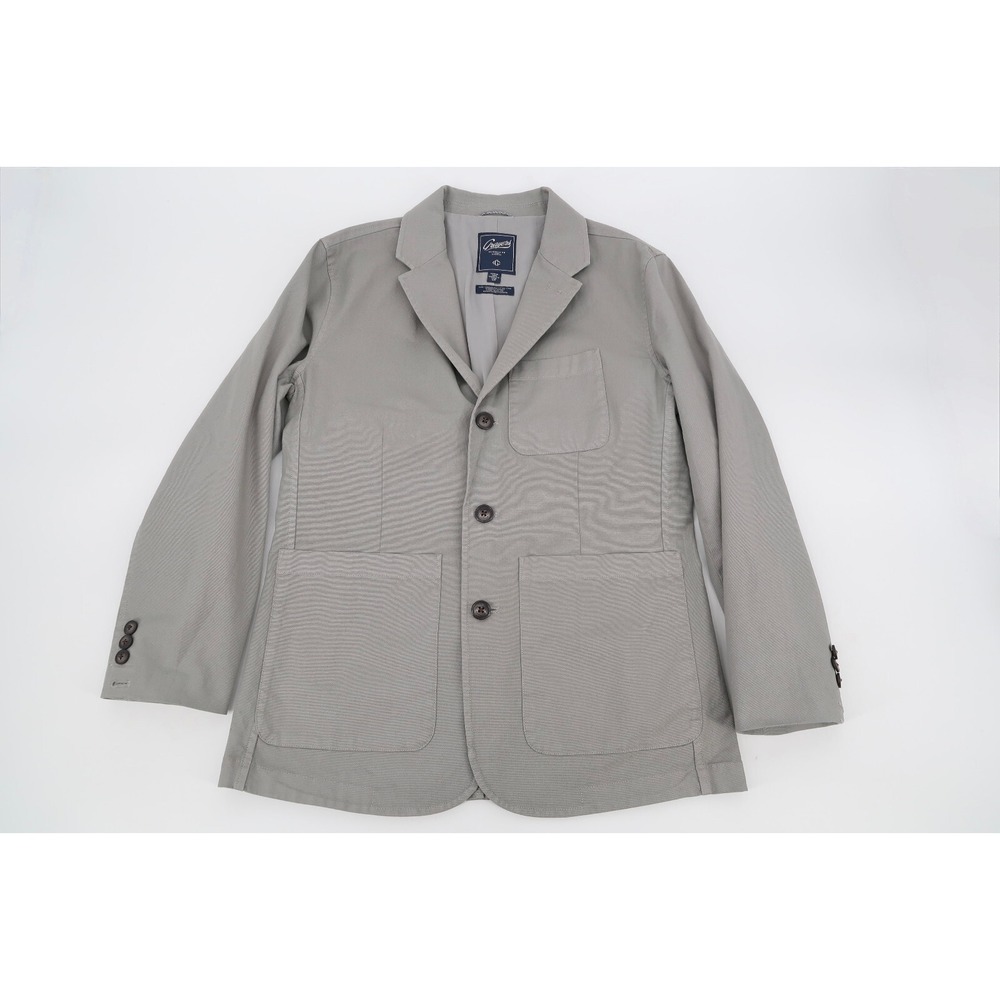 GRAYERS Men's Small Gray 3 Button Blazer Jacket Cotton Stretch